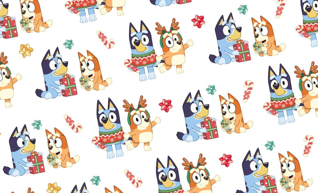 Papel Envoltura Bluey Navidad C/1