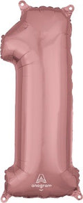 Balloon 26" Number 1 Rose Gold C/1