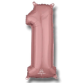 Balloon 26" Number 1 Rose Gold C/1