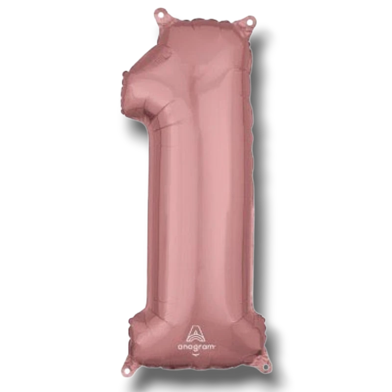 Balloon 26" Number 1 Rose Gold C/1