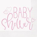 Napkin G Baby Shower Pink Hearts C/16