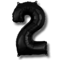 Globo 26" Numero 2 Negro C/1