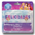 Vela Felicidades Princesas C/13