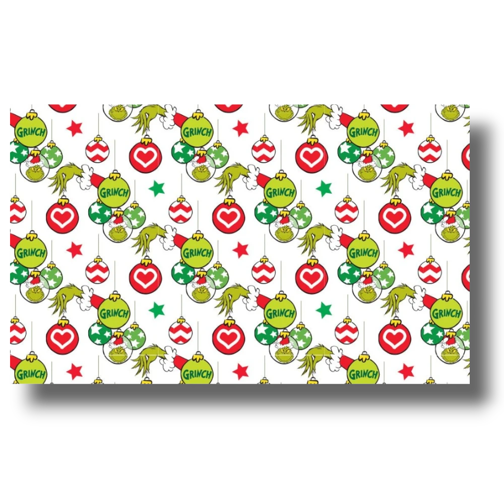 Papel Envoltura Esferas Grinch C/1