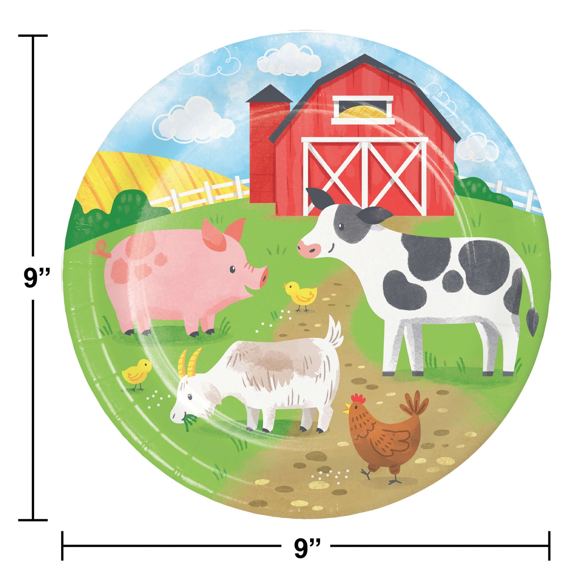 Plato 9" Farm Animals C/8