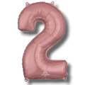 Globo 26" Numero 2 Oro Rosa C/1