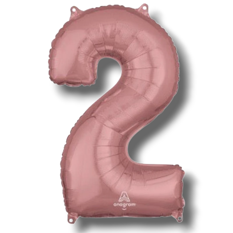 Globo 26" Numero 2 Oro Rosa C/1