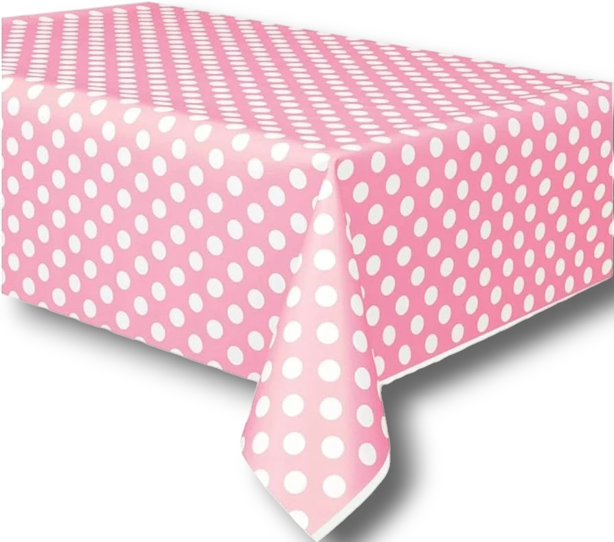 Lovely Pink Polka Dot Tablecloth C/1