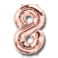 Globo 14" Numero 8 Oro Rosa C/1