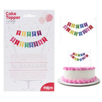 Cake Topper Banderas Happy Birthday C/1