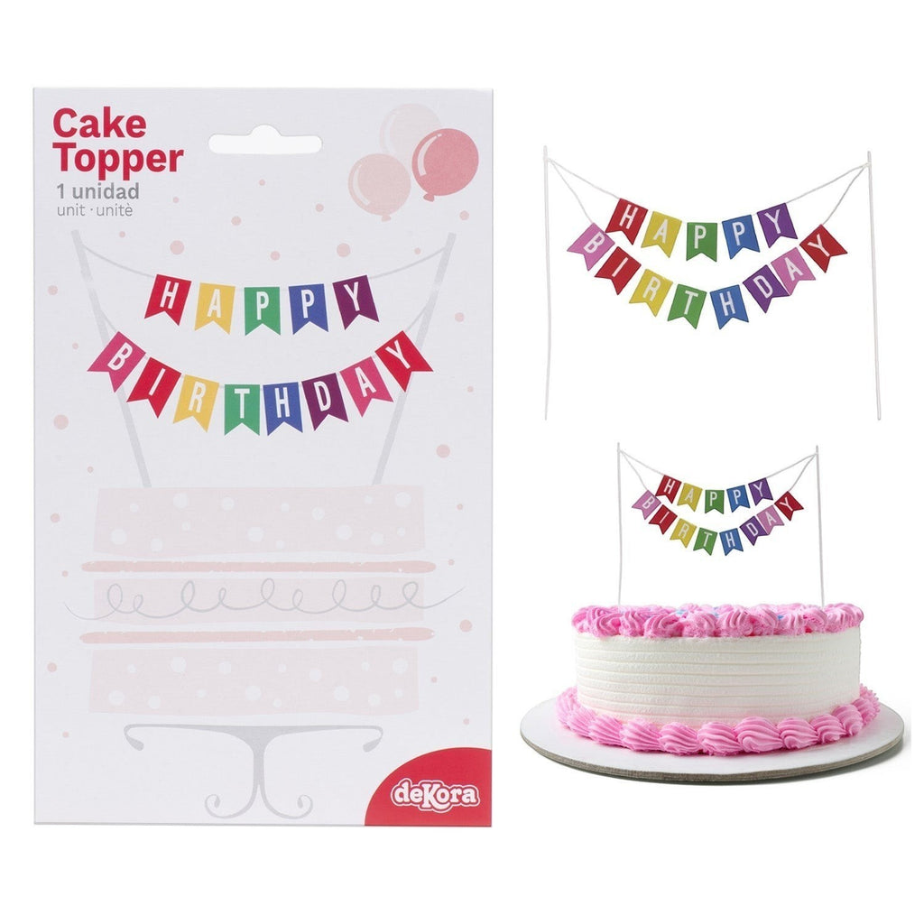 Cake Topper Flags Happy Birthday C/1