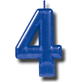 Vela Numero Azul 4 C/1