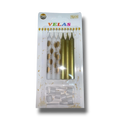 Velas Palillo Con Base Globitos C/6