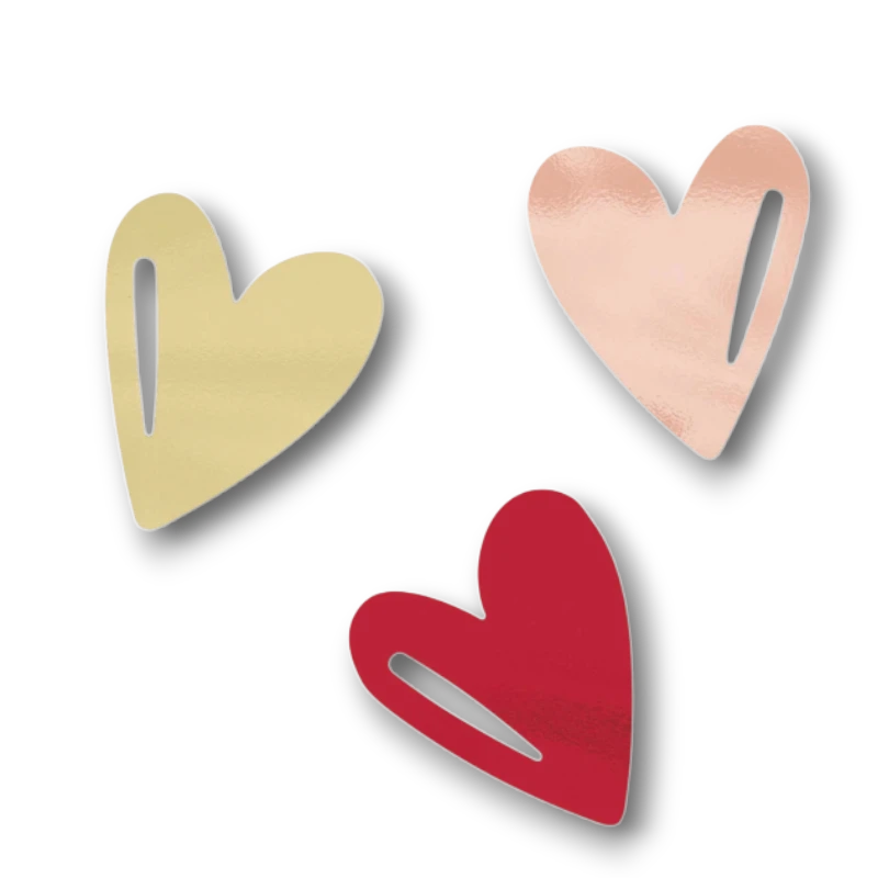 Metallic Heart Confetti 5oz