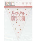 Banderin Glitz Gris/Rosa C/1
