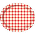 Plato Oval Red Gingham C/8