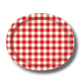 Plato Oval Red Gingham C/8