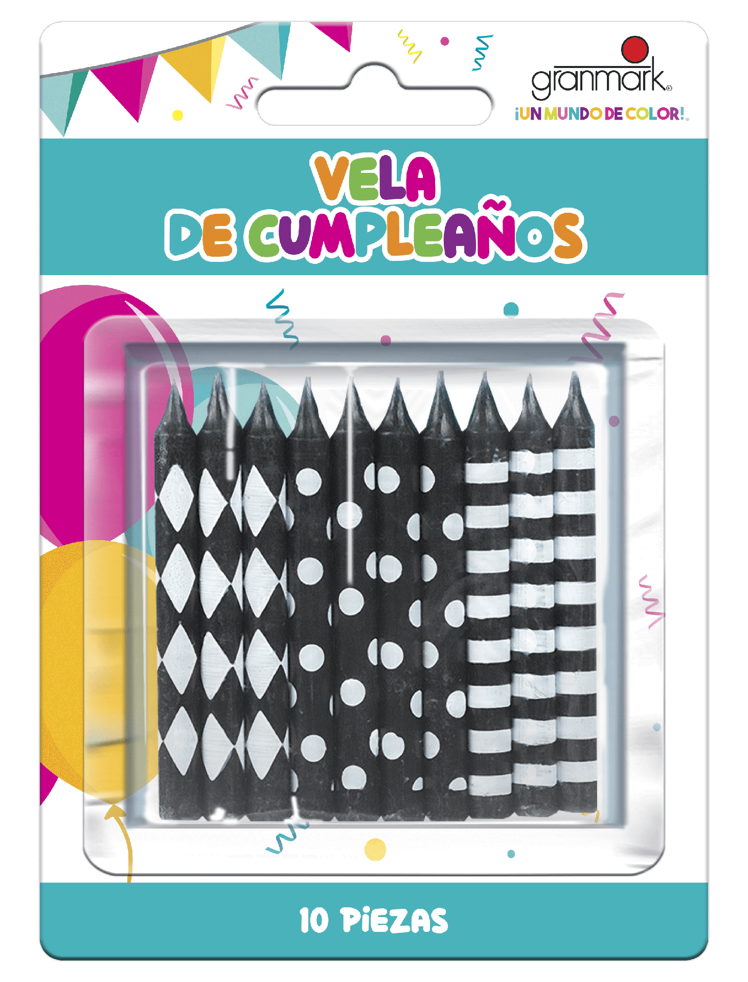 Black Candle with Figures C/10