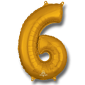Globo 26" Numero 6 Oro C/1