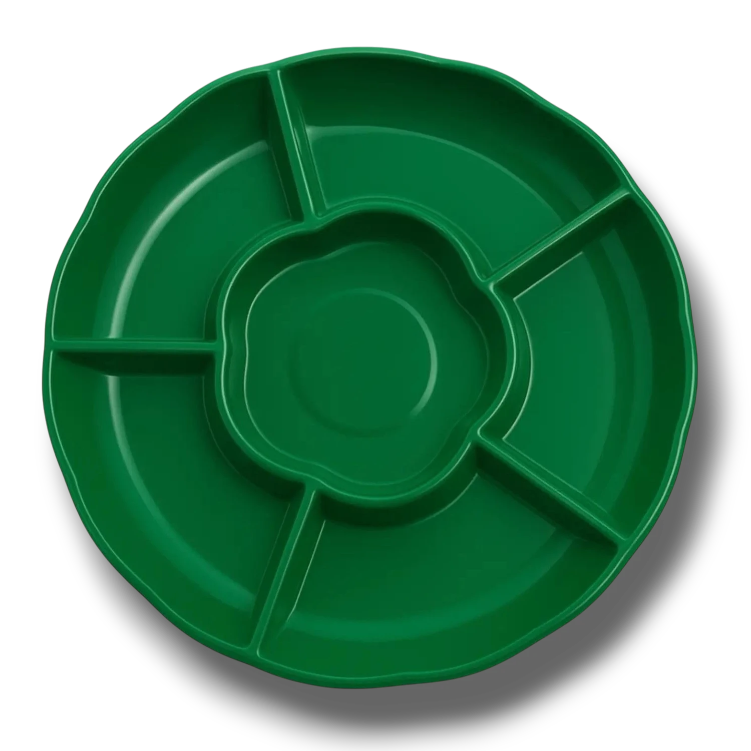 Charola Con Division Verde Bandera C/3