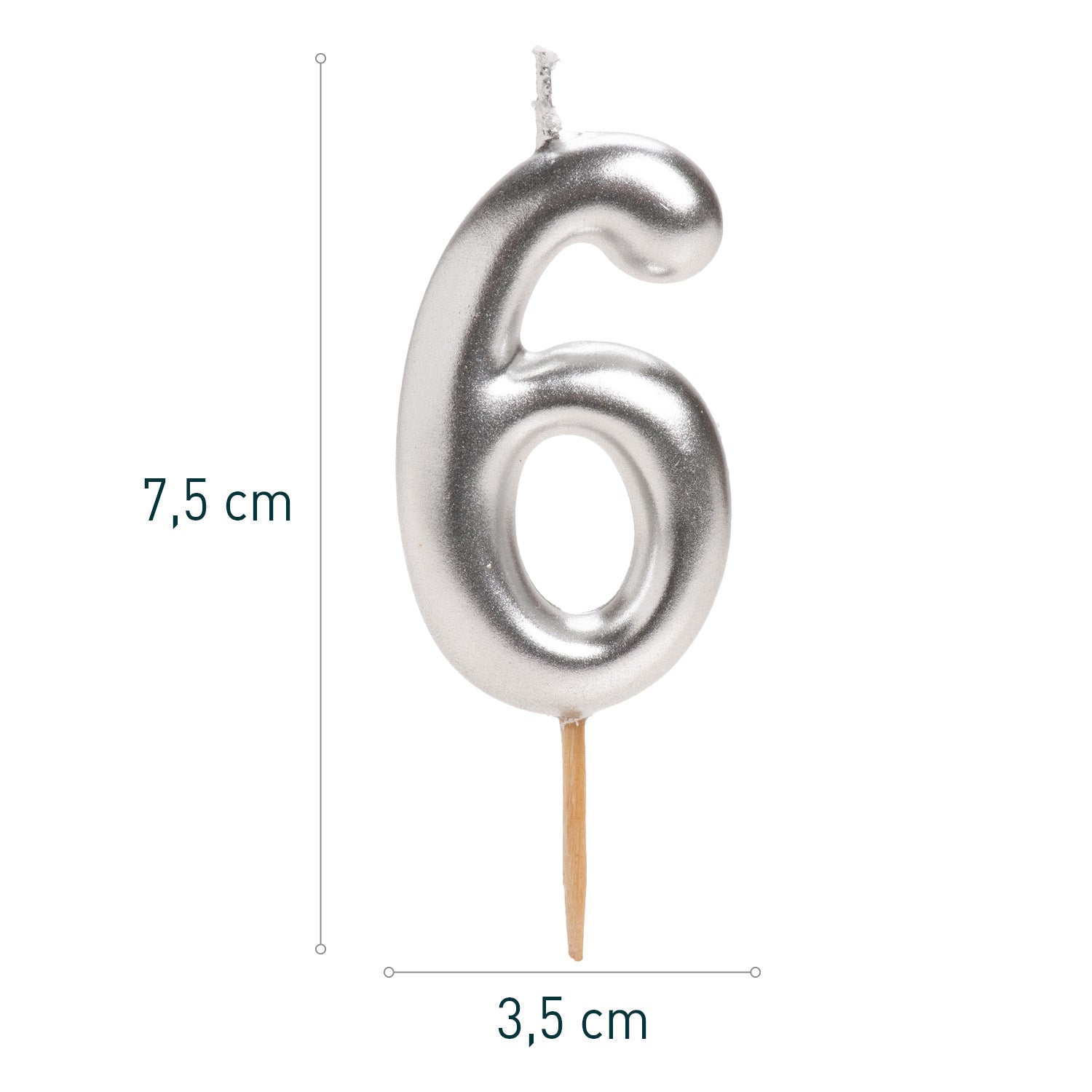 Vela Comic Plata Numero 6 C/1