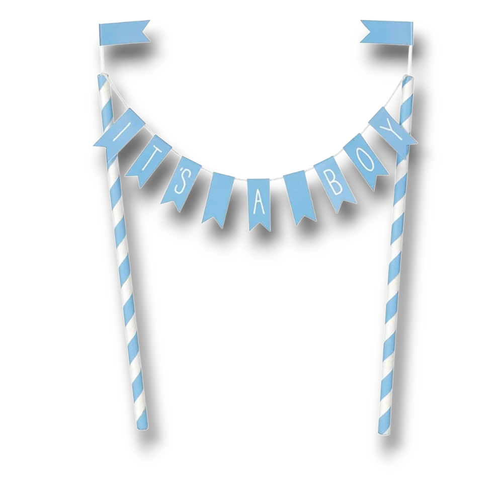 Cake Topper Blue Hearts It's A Boy C/1