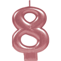 Rose Gold Number Candle 8 C/1