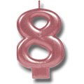 Rose Gold Number Candle 8 C/1