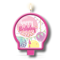 Happy Birthday Sweet Balloons Medallion Candle C/1