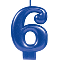 Blue Number 6 Candle C/1