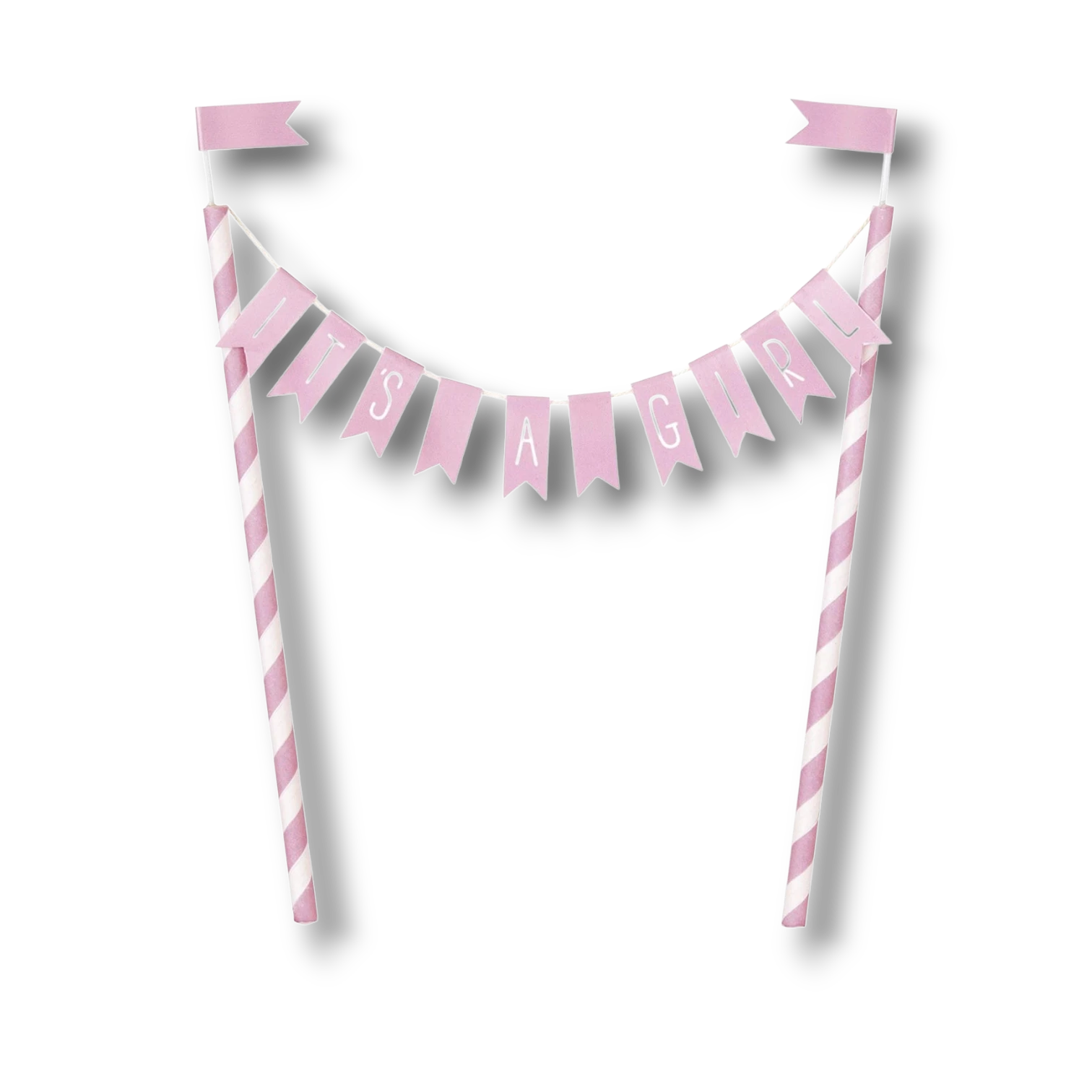 Cake Topper Pink Hearts It's A Girl C/1