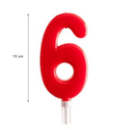 Jumbo Candle Number Red 6 C/1