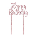 Topper Para Pastel Happy Birthday Rosa C/1