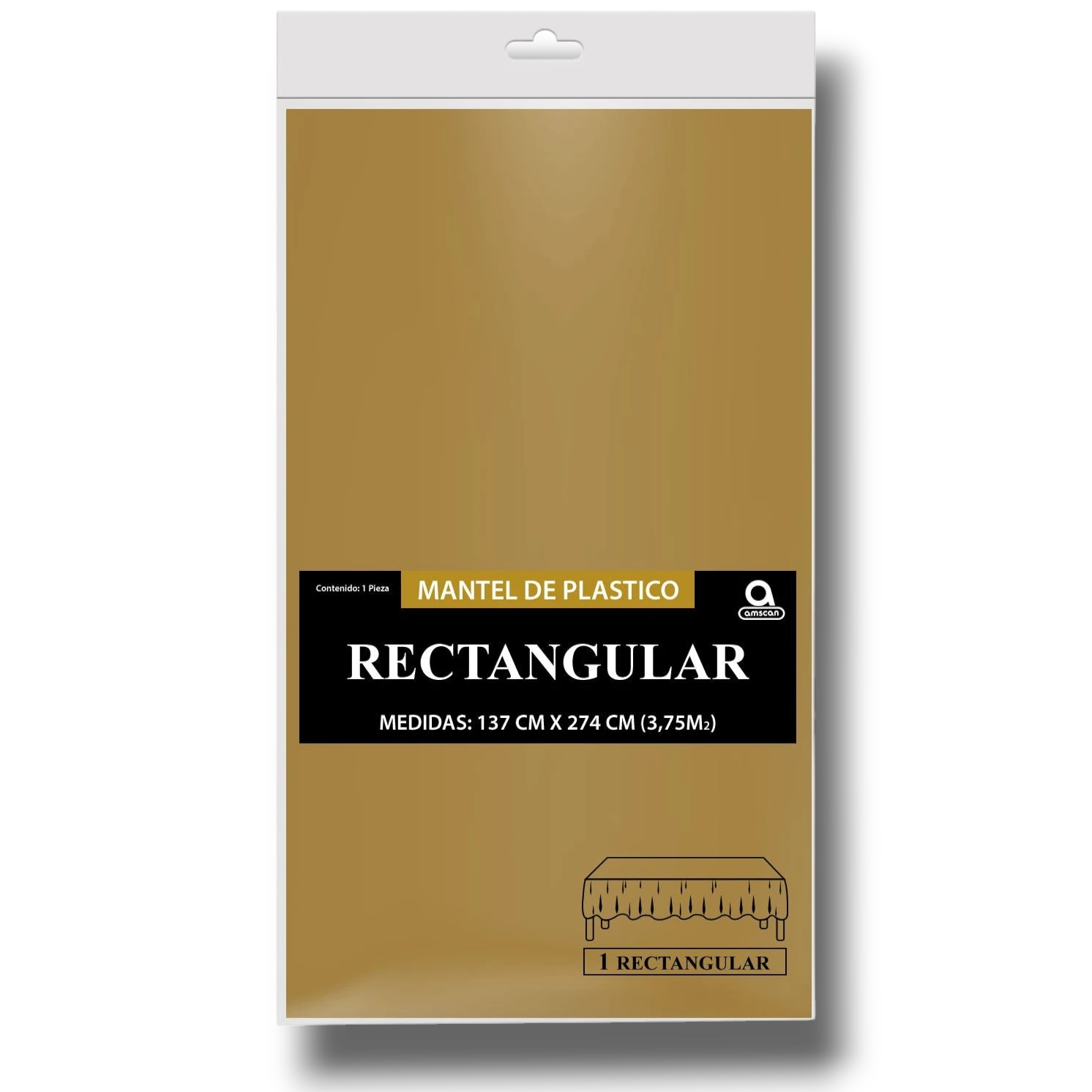 Mantel Rectangular Oro C/1