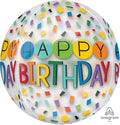 Orbz Transparente Happy Birthday Rainbow