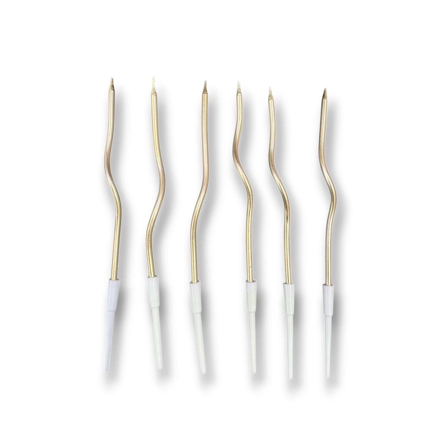 Vela Curva en Espiral Oro Blanco C/6