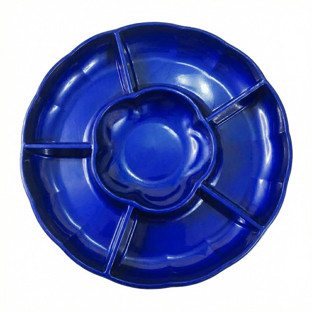 Charola Con Division Azul Rey C/3