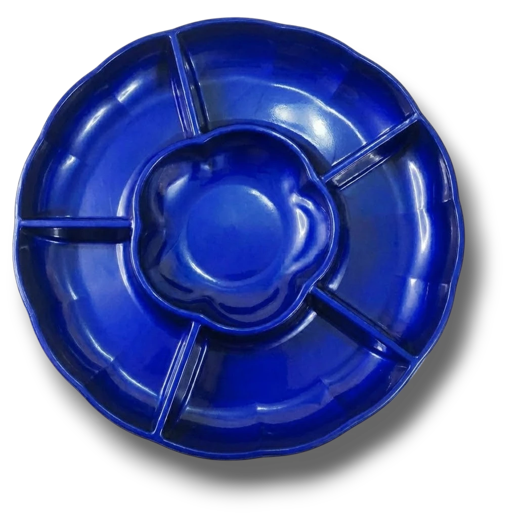 Charola Con Division Azul Rey C/3