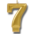 Golden Number 7 Candle C/1