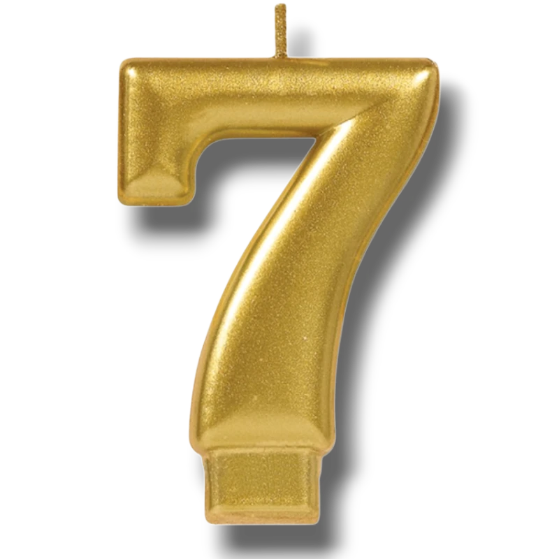 Golden Number 7 Candle C/1