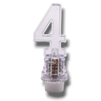 Vela Led Numero 4 C/1