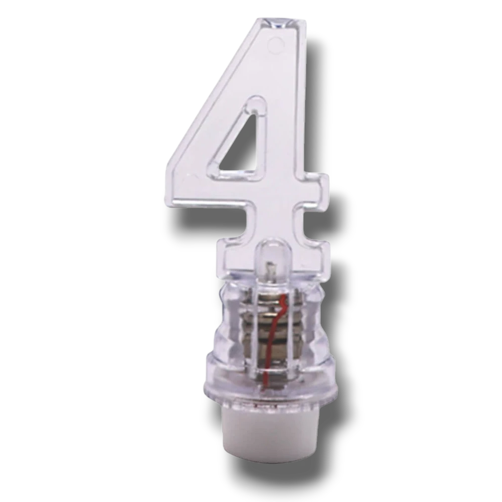 Vela Led Numero 4 C/1