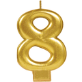 Golden Number 8 Candle C/1