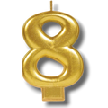 Golden Number 8 Candle C/1