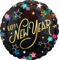 Balloon 18" Happy New Year Stars Confetti C/1