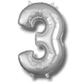 Globo 26" Numero 3 Plata C/1