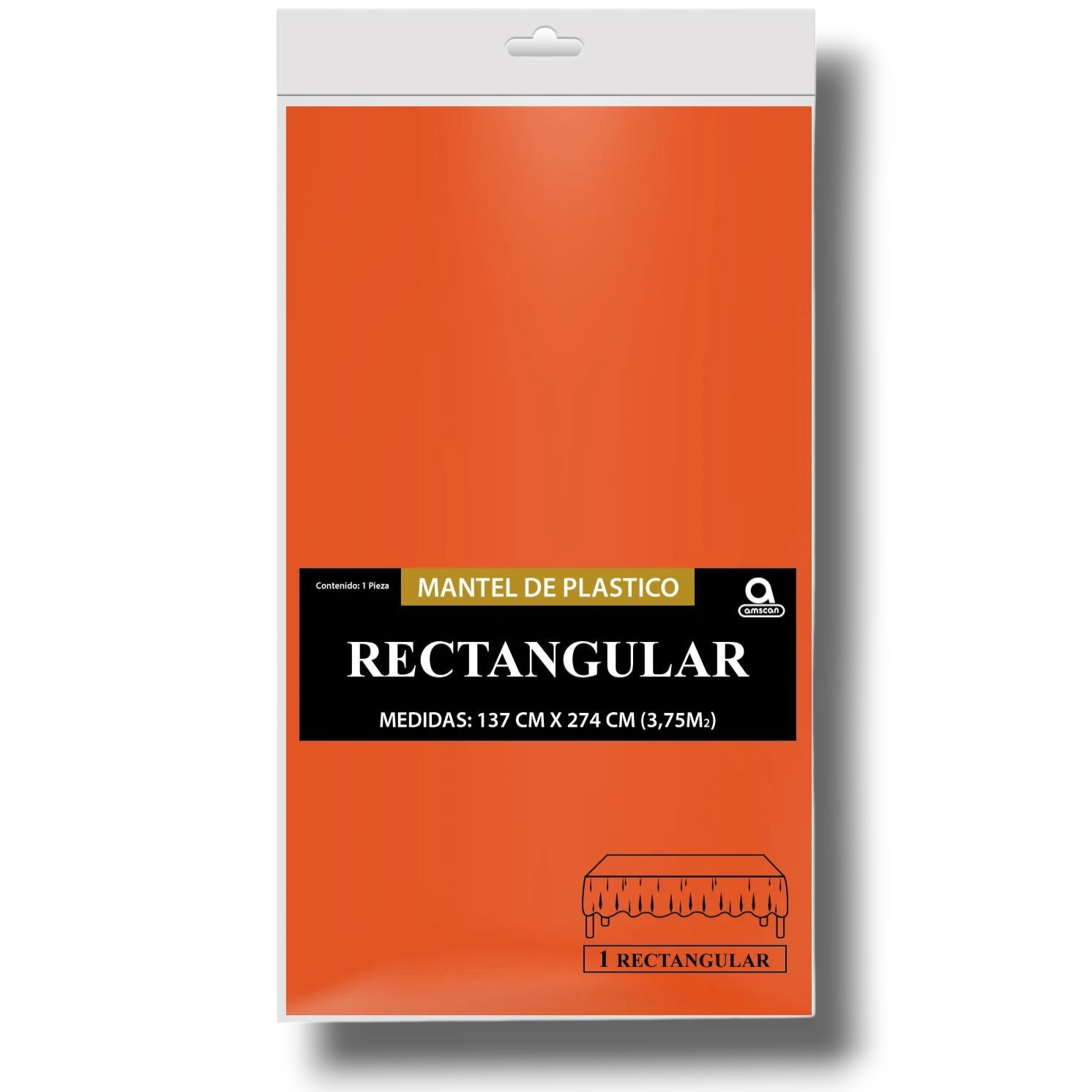 Mantel Rectangular Naranja C/1