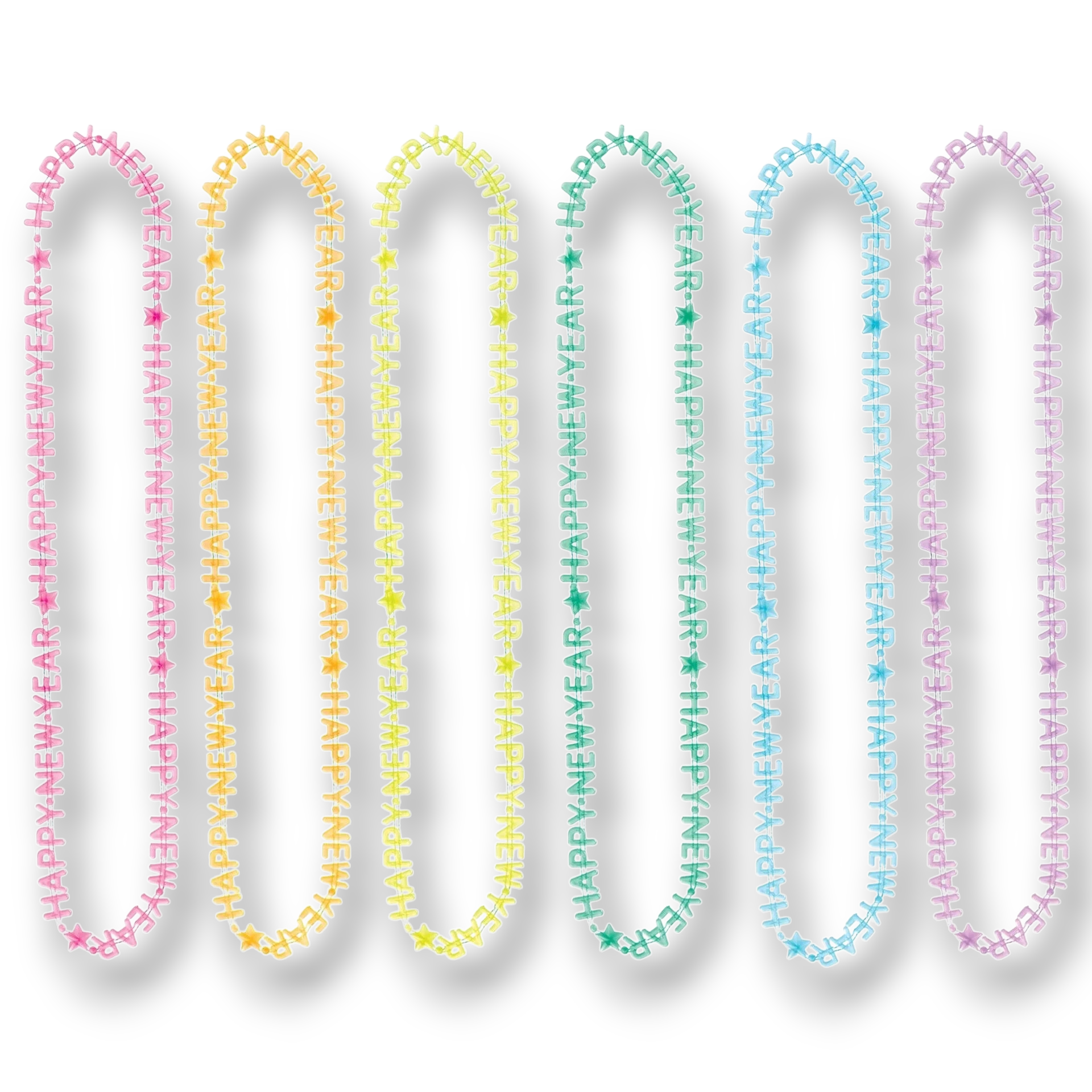 Collares Happy New Year Neon C/6