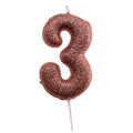Rose Gold Candle Number 3 C/1