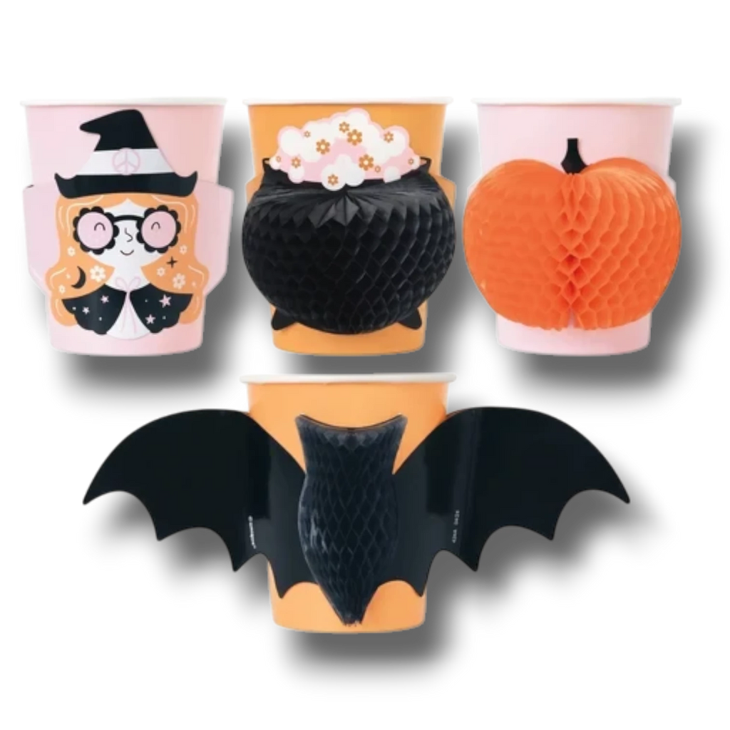 Groovy Halloween Paper Cups with Pop C/4